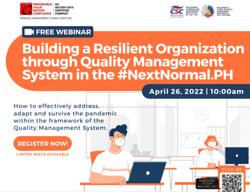 Building a Resilient Organization through Quality Management System in the #NextNormal.PH