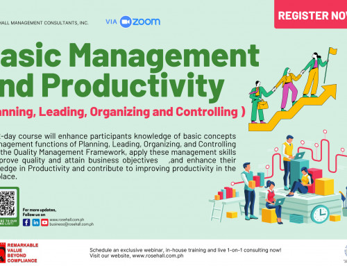 Basic Management and Productivity (Planning, Leading, Organizing and Controlling )