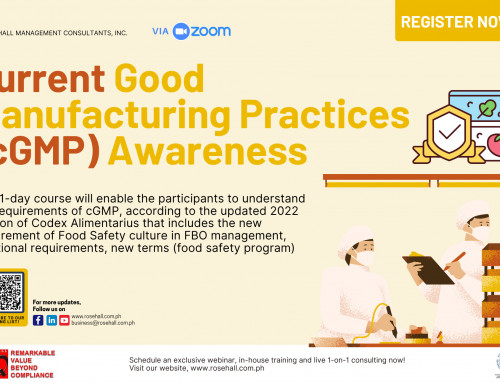 Enhanced Current Good Manufacturing Practices (GMP)Awareness