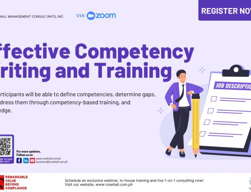 Effective Competency Writing and Training