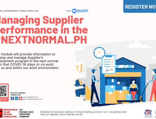 Managing Supplier Performance in the #NEXTNORMAL.PH