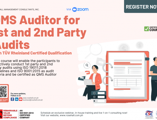 QMS Auditor for 1st and 2nd Party Audits with TÜV Rheinland Certified Qualification